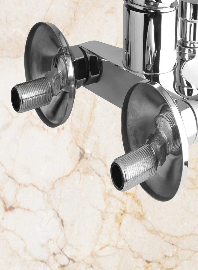 Hindware Amazon F320018CP Brass Single Lever Bath and Hand Shower Wall Mount Mixer Exposed with Chrome Finish for Bathroom with Tip-Ton - Image 2